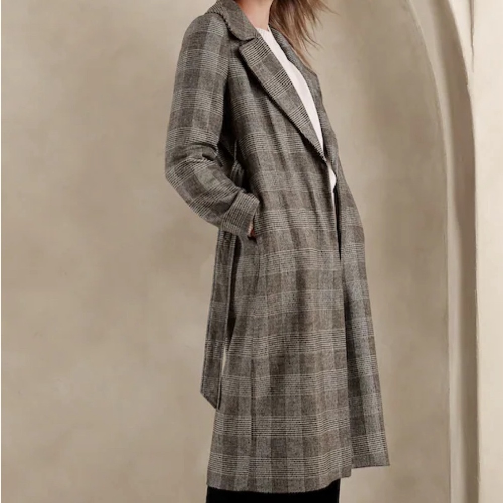 Banana Republic Plaid Coat - Size XL